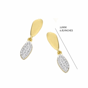 GOLD PLATED WITH MAT FINISHING SET WITH WHITE CZ GOLD