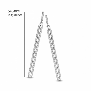 RHODIUM PLATED SET WITH WHITE CZ SILVER