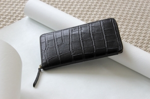 SONNY WALLET - CROCO LEATHER BLACK