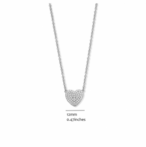 RHODIUM PLATED SET WITH WHITE CZ SILVER