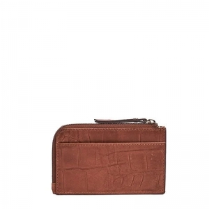 LOLA COIN PURSE COGNAC - CROCO CLASSIC LEATHER COGNAC