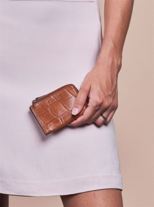 COCO COIN PURSE COGNAC - CROCO CLASSIC COGNAC