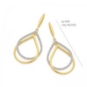 GOLD PLATED SET WITH WHITE CZ GOLD