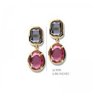 GOLD PLATED SET WITH COLOURED STONES GOLD