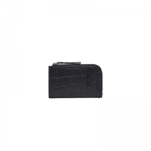 LOLA COIN PURSE BLACK - CROCO CLASSIC LEATHER BLACK