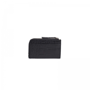 LOLA COIN PURSE BLACK - CROCO CLASSIC LEATHER BLACK