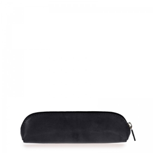 PENCIL CASE SMALL BLACK CROCO CLASSIC LEATHER BLACK