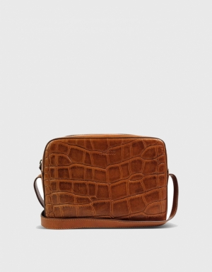 SUE - COGNAC CROCO CLASSIC LEATHER COGNAC