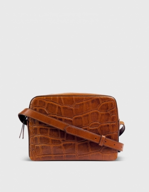 SUE - COGNAC CROCO CLASSIC LEATHER COGNAC