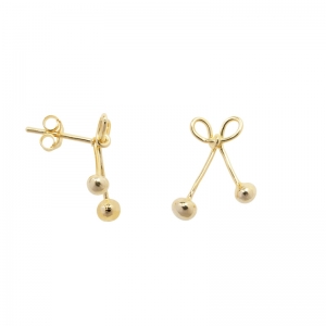 BOW STUD EARRING GOLD PLATED GOLD 