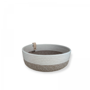 BOWL LOW SMALL D18 X H7 CM BOHO MELE/WHITE