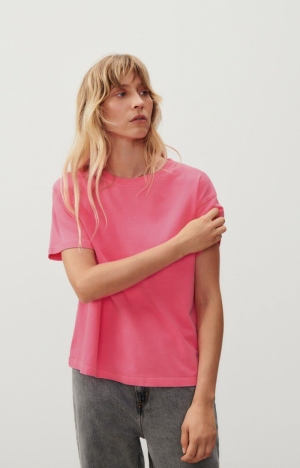 FIZVALLEY - T-SHIRT ROSE/FLUO