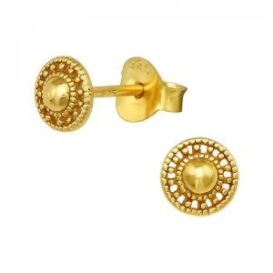 KNOPJES GOUD - 925 SILVER EARSTUDS GOUD VERGULD + E-COAT 