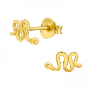 SLANG GOUD - 925 SILVER EARSTUDS GOUD VERGULD - E-COAT 