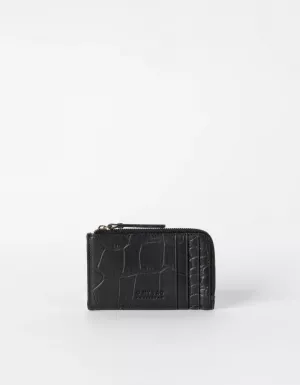 LOLA COIN PURSE BLACK - CROCO CLASSIC LEATHER BLACK