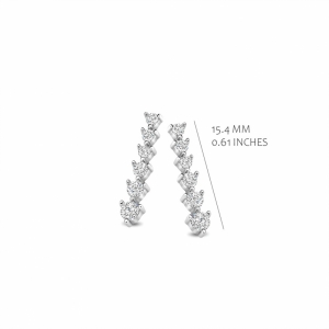 RHODIUM PLATED SET WITH WHITE CZ ZILVER