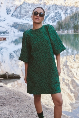 ZASU LEO DRESS GREEN PANTER PR