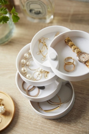 5 TIERED ACCESSORY CASE - TOSCA WHITE