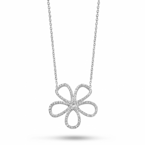 RHODIUM PLATED SET WHIT WHITE CZ SILVER