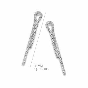 RHODIUM PLATED SET WITH WHITE CZ SILVER