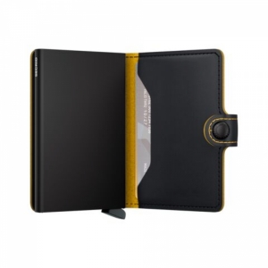 MINIWALLET MATTE BLACK & OCHRE BLACK