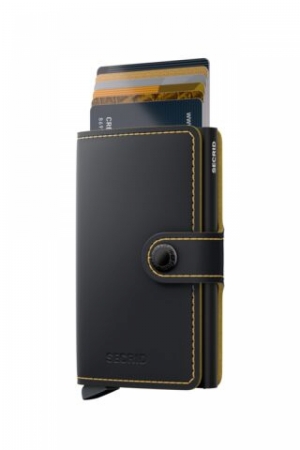 MINIWALLET MATTE BLACK & OCHRE BLACK