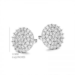 WHITE PLATED WITH WHITE CZ SILVER