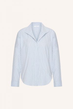 JULE STRIPE BLOUSE BLUE SEER STRIP