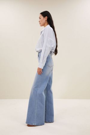 JULE STRIPE BLOUSE BLUE SEER STRIP