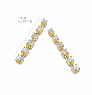 GOLD PLATED SET WITH WHITE CZ GOLD