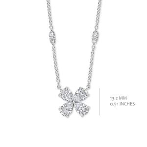 RHODIUM PLATED WITH WHITE CZ SILVER