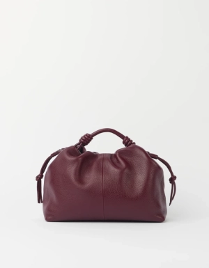 KIKI MIDI -DARK CHERRY SOFT GRAIN LEATHER DARK CHERRY