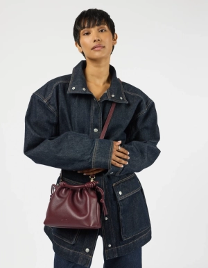 KIKI MINI -DARK CHERRY SOFT GRAIN LEATHER DARK CHERRY