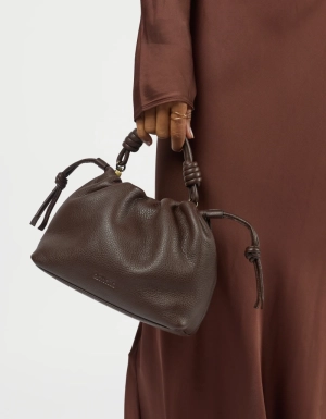 KIKI MINI -CHOCOLATE SOFT GRAIN LEATHER CHOCOLATE