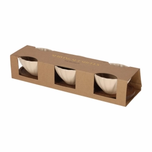 SERVEERSET MET SCHELP SCHAALTJES BEIGE BEIGE